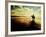 Woman Horseback at Edge of the Water-Jan Lakey-Framed Photographic Print