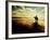 Woman Horseback at Edge of the Water-Jan Lakey-Framed Photographic Print