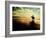 Woman Horseback at Edge of the Water-Jan Lakey-Framed Photographic Print