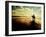 Woman Horseback at Edge of the Water-Jan Lakey-Framed Photographic Print