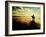 Woman Horseback at Edge of the Water-Jan Lakey-Framed Photographic Print