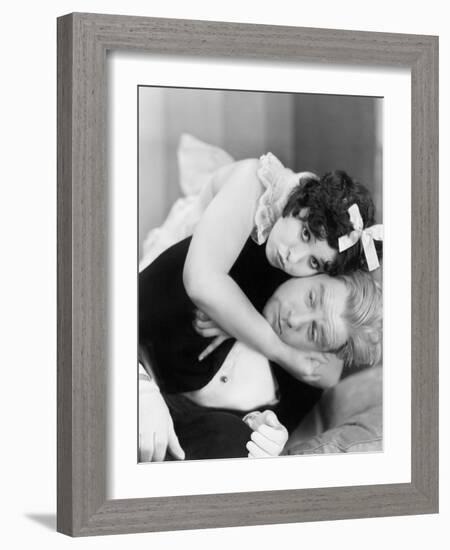 Woman Hugging a Man-null-Framed Photo