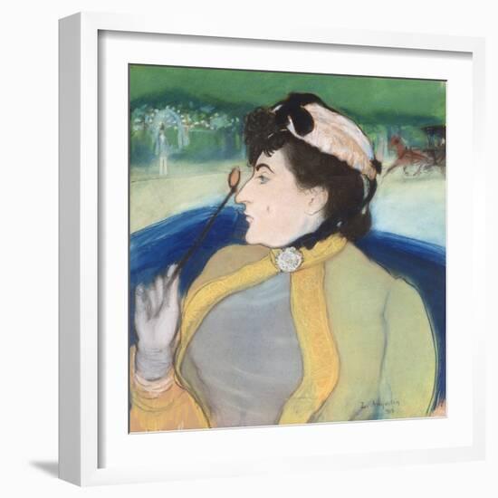 Woman in a Barouche, 1889-Louis Anquetin-Framed Giclee Print