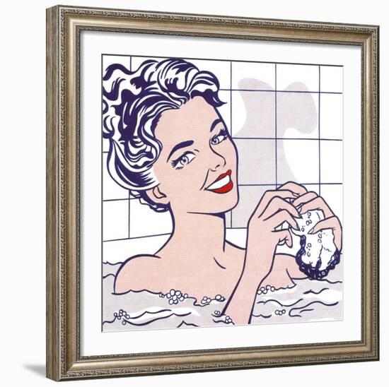Woman in a Bath-Roy Lichtenstein-Framed Art Print