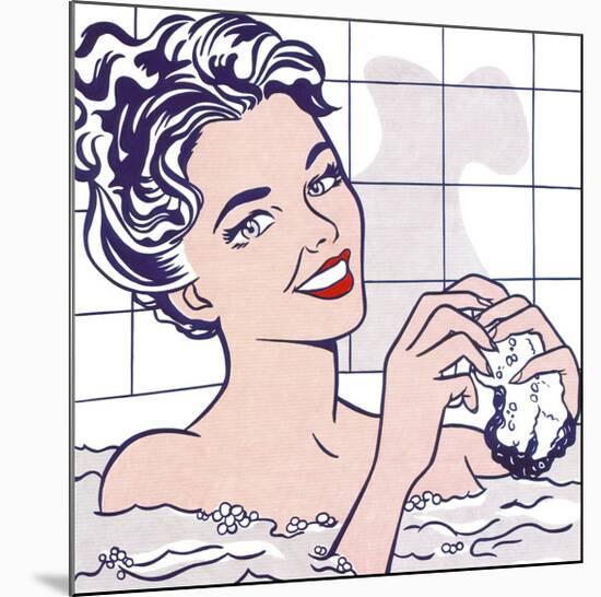 Woman in a Bath-Roy Lichtenstein-Mounted Art Print