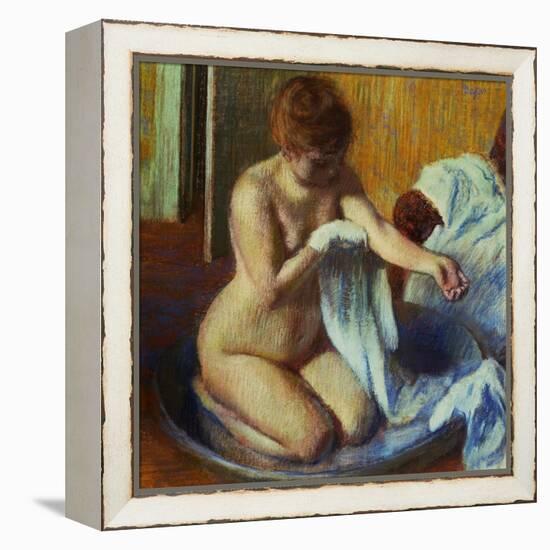 Woman in a Bathtub, 1885-Edgar Degas-Framed Premier Image Canvas