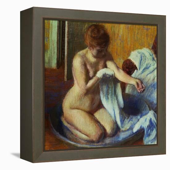 Woman in a Bathtub, 1885-Edgar Degas-Framed Premier Image Canvas