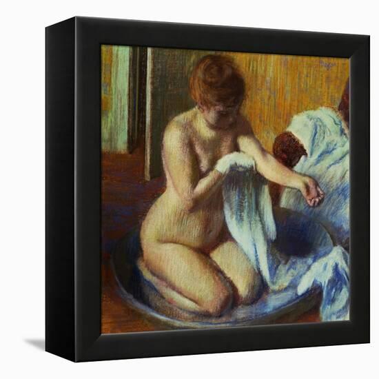 Woman in a Bathtub, 1885-Edgar Degas-Framed Premier Image Canvas