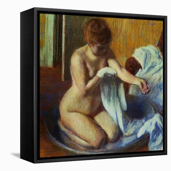 Woman in a Bathtub, 1885-Edgar Degas-Framed Premier Image Canvas