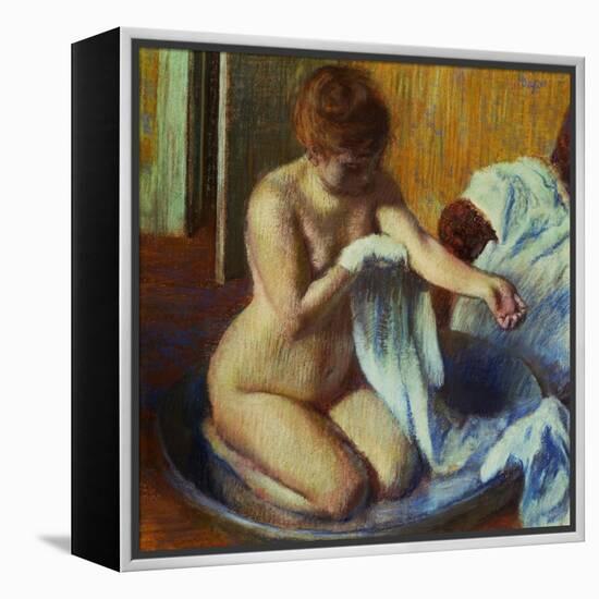 Woman in a Bathtub, 1885-Edgar Degas-Framed Premier Image Canvas