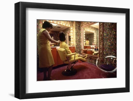 Woman in a Beauty Salon in the Harris County Domed Stadium 'Astrodome', Houston, TX, 1968-Mark Kauffman-Framed Photographic Print