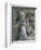 Woman in a Blue Dress Standing in the Garden at Saint-Cloud-Pierre-Auguste Renoir-Framed Giclee Print