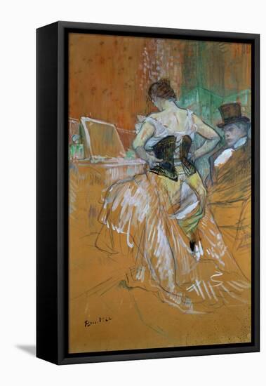 Woman in a Corset-Henri de Toulouse-Lautrec-Framed Premier Image Canvas