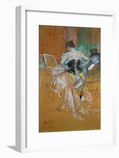 Woman in a Corset-Henri de Toulouse-Lautrec-Framed Giclee Print