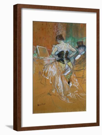 Woman in a Corset-Henri de Toulouse-Lautrec-Framed Giclee Print