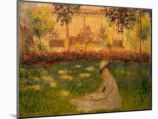 Woman in a Garden, 1876-Claude Monet-Mounted Giclee Print