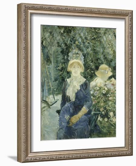 Woman in a Garden, 1882-83-Berthe Morisot-Framed Giclee Print
