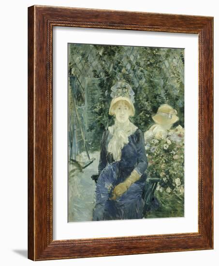 Woman in a Garden, 1882-83-Berthe Morisot-Framed Giclee Print