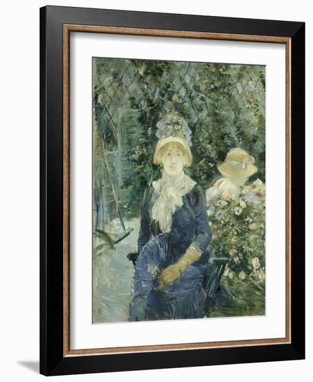 Woman in a Garden, 1882-83-Berthe Morisot-Framed Giclee Print