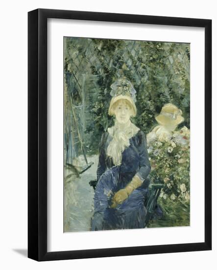 Woman in a Garden, 1882-83-Berthe Morisot-Framed Giclee Print