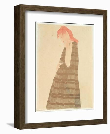 Woman in a Golden Cape, 1908-Egon Schiele-Framed Giclee Print