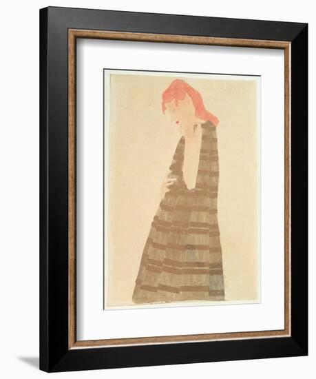 Woman in a Golden Cape, 1908-Egon Schiele-Framed Giclee Print