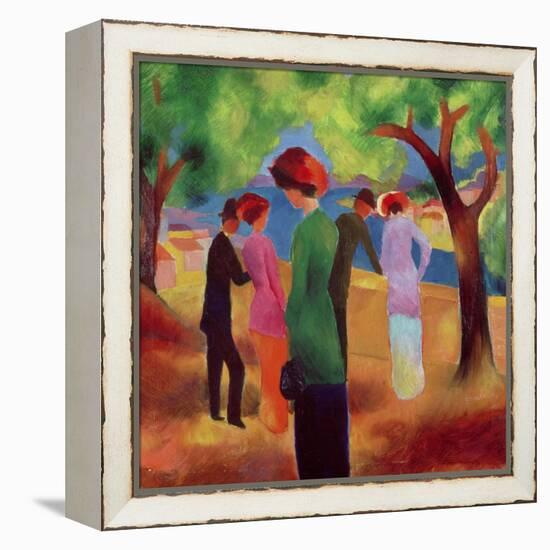 Woman in a Green Jacket, 1913-Auguste Macke-Framed Premier Image Canvas