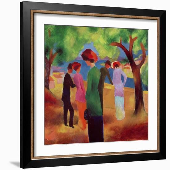 Woman in a Green Jacket, 1913-Auguste Macke-Framed Giclee Print