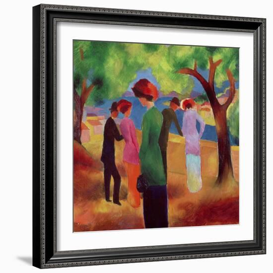 Woman in a Green Jacket, 1913-Auguste Macke-Framed Giclee Print