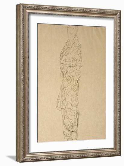 Woman in a Kimono-Gustav Klimt-Framed Giclee Print