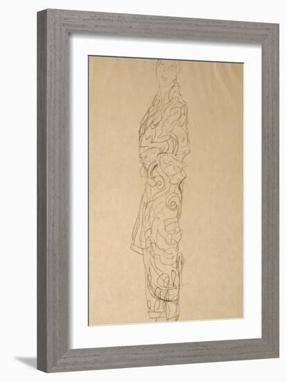 Woman in a Kimono-Gustav Klimt-Framed Giclee Print