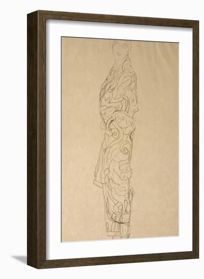 Woman in a Kimono-Gustav Klimt-Framed Giclee Print