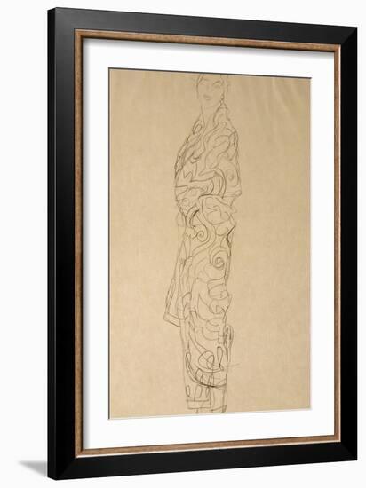 Woman in a Kimono-Gustav Klimt-Framed Giclee Print