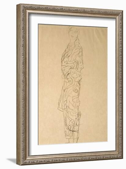 Woman in a Kimono-Gustav Klimt-Framed Giclee Print