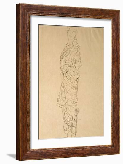 Woman in a Kimono-Gustav Klimt-Framed Giclee Print