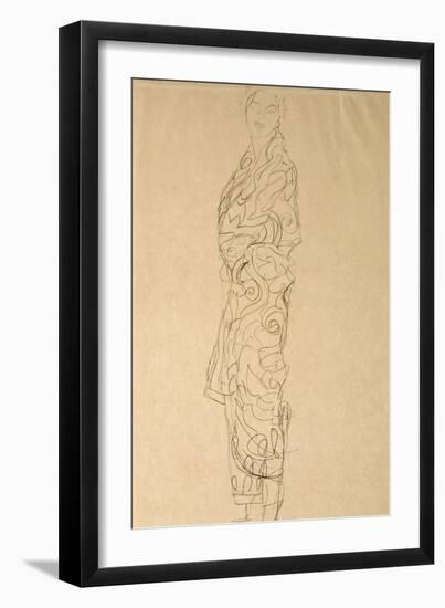 Woman in a Kimono-Gustav Klimt-Framed Giclee Print