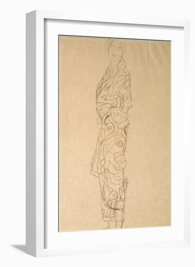 Woman in a Kimono-Gustav Klimt-Framed Giclee Print