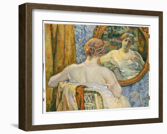 Woman in a Mirror, 1907-Théo van Rysselberghe-Framed Giclee Print