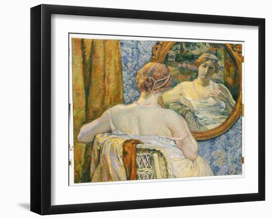 Woman in a Mirror, 1907-Théo van Rysselberghe-Framed Giclee Print