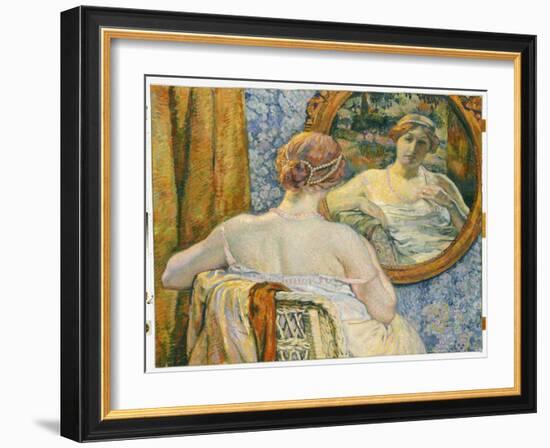 Woman in a Mirror, 1907-Théo van Rysselberghe-Framed Giclee Print