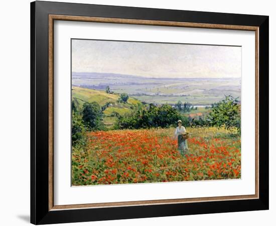 Woman in a Poppy Field-Leon Giran-max-Framed Giclee Print