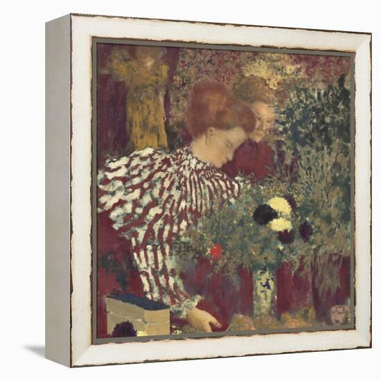 Woman in a Striped Dress, 1895-Edouard Vuillard-Framed Premier Image Canvas