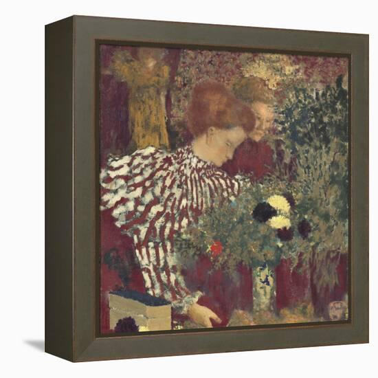 Woman in a Striped Dress, 1895-Edouard Vuillard-Framed Premier Image Canvas