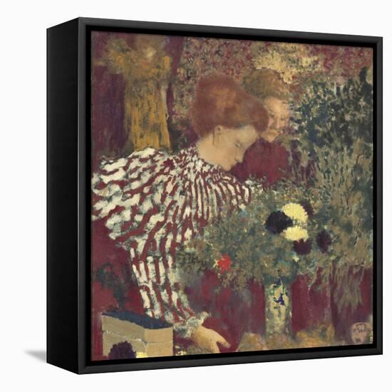 Woman in a Striped Dress, 1895-Edouard Vuillard-Framed Premier Image Canvas