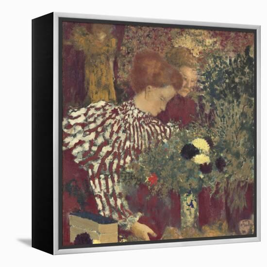 Woman in a Striped Dress, 1895-Edouard Vuillard-Framed Premier Image Canvas