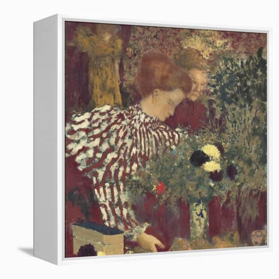 Woman in a Striped Dress, 1895-Edouard Vuillard-Framed Premier Image Canvas