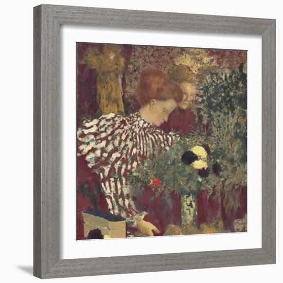 Woman in a Striped Dress, 1895-Edouard Vuillard-Framed Giclee Print