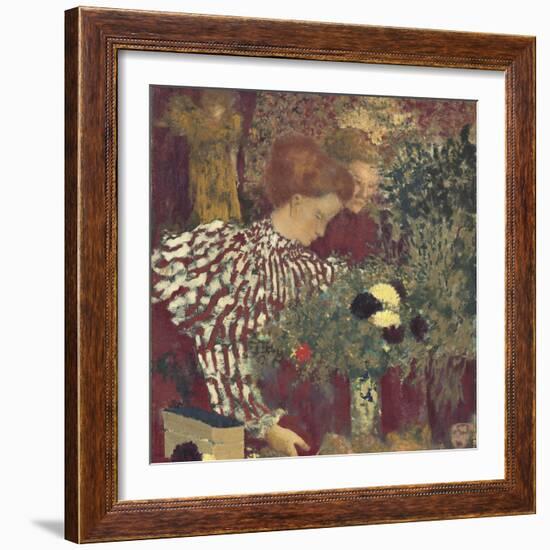 Woman in a Striped Dress, 1895-Edouard Vuillard-Framed Giclee Print