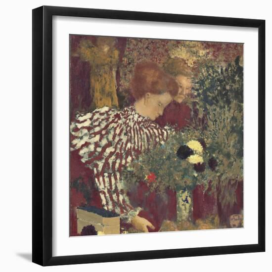 Woman in a Striped Dress, 1895-Edouard Vuillard-Framed Giclee Print