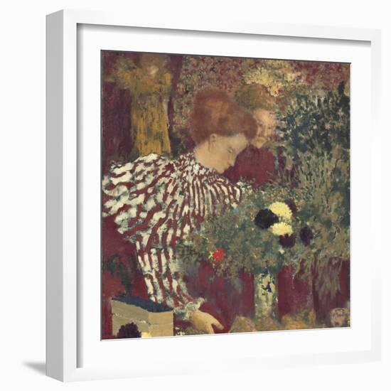 Woman in a Striped Dress, 1895-Edouard Vuillard-Framed Giclee Print